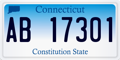 CT license plate AB17301