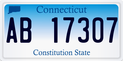 CT license plate AB17307