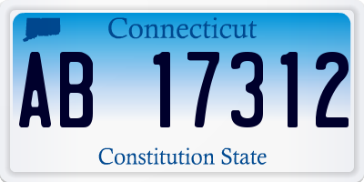 CT license plate AB17312