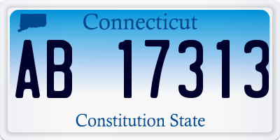 CT license plate AB17313