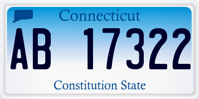 CT license plate AB17322