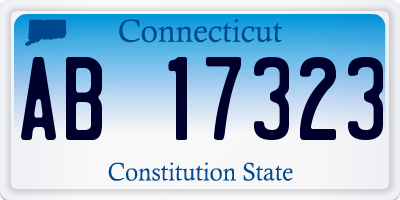 CT license plate AB17323