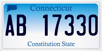 CT license plate AB17330