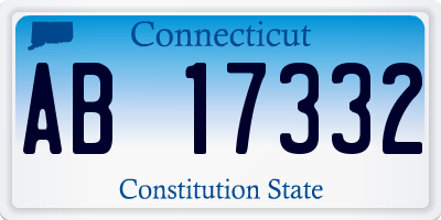 CT license plate AB17332