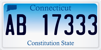 CT license plate AB17333