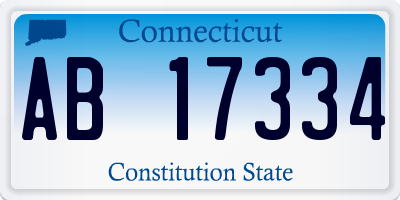 CT license plate AB17334