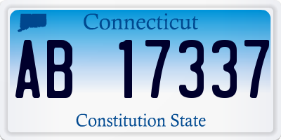 CT license plate AB17337