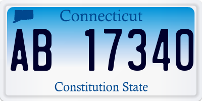 CT license plate AB17340