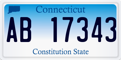 CT license plate AB17343