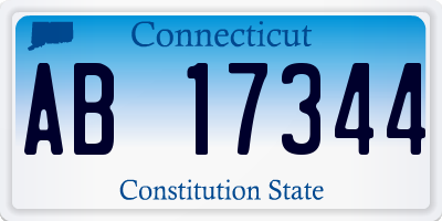CT license plate AB17344