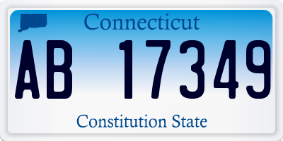 CT license plate AB17349