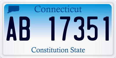 CT license plate AB17351