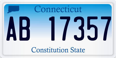 CT license plate AB17357