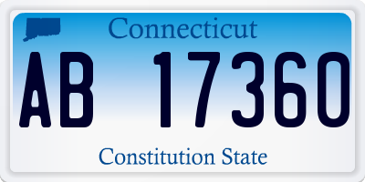 CT license plate AB17360