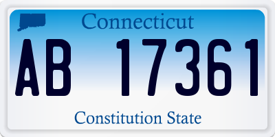 CT license plate AB17361