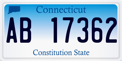 CT license plate AB17362