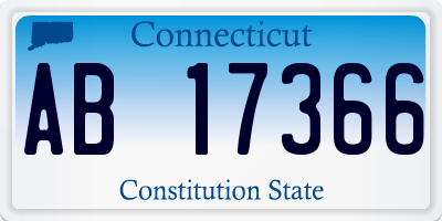 CT license plate AB17366