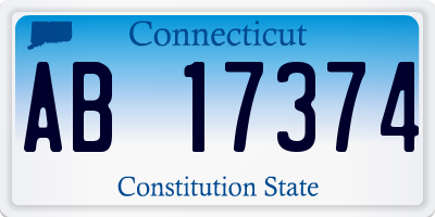 CT license plate AB17374