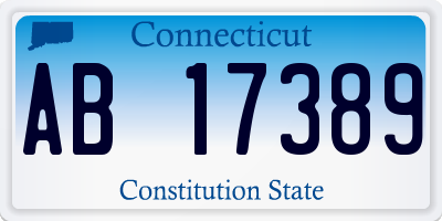CT license plate AB17389