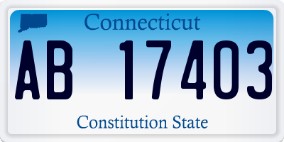 CT license plate AB17403