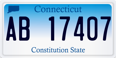 CT license plate AB17407