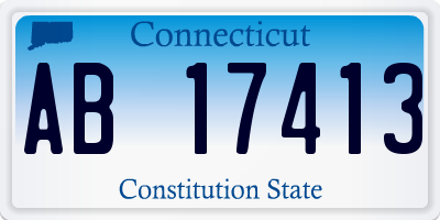 CT license plate AB17413