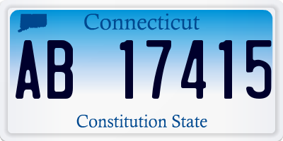 CT license plate AB17415
