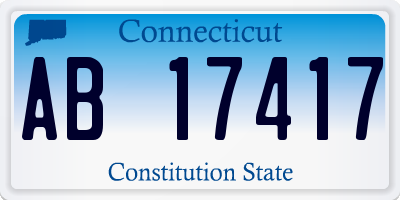 CT license plate AB17417