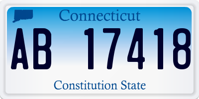 CT license plate AB17418