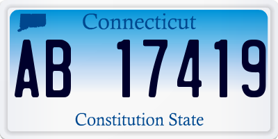 CT license plate AB17419