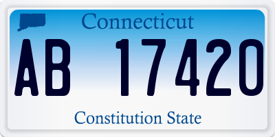 CT license plate AB17420