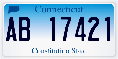 CT license plate AB17421