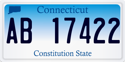 CT license plate AB17422