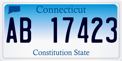 CT license plate AB17423