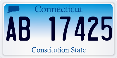 CT license plate AB17425