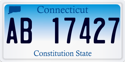 CT license plate AB17427
