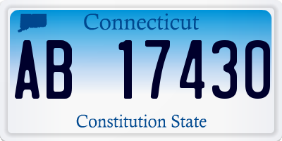 CT license plate AB17430