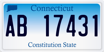 CT license plate AB17431