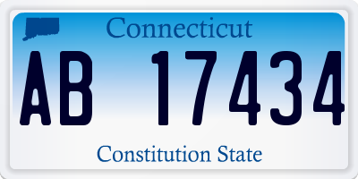 CT license plate AB17434