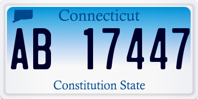 CT license plate AB17447