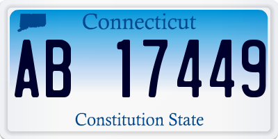 CT license plate AB17449