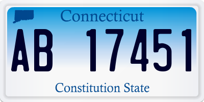 CT license plate AB17451
