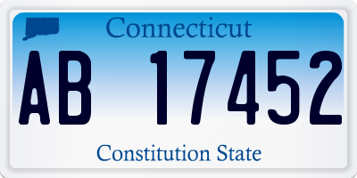 CT license plate AB17452