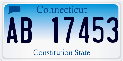 CT license plate AB17453