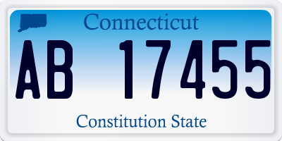 CT license plate AB17455