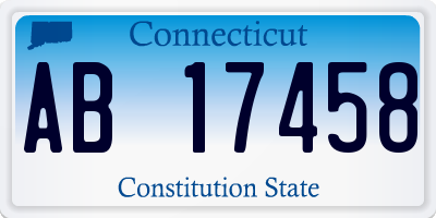 CT license plate AB17458