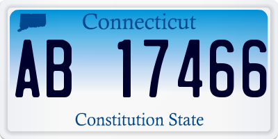 CT license plate AB17466