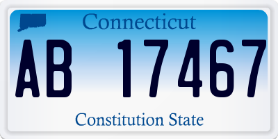 CT license plate AB17467