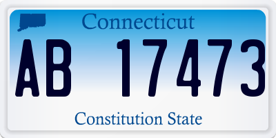 CT license plate AB17473