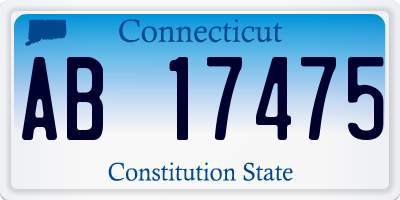 CT license plate AB17475